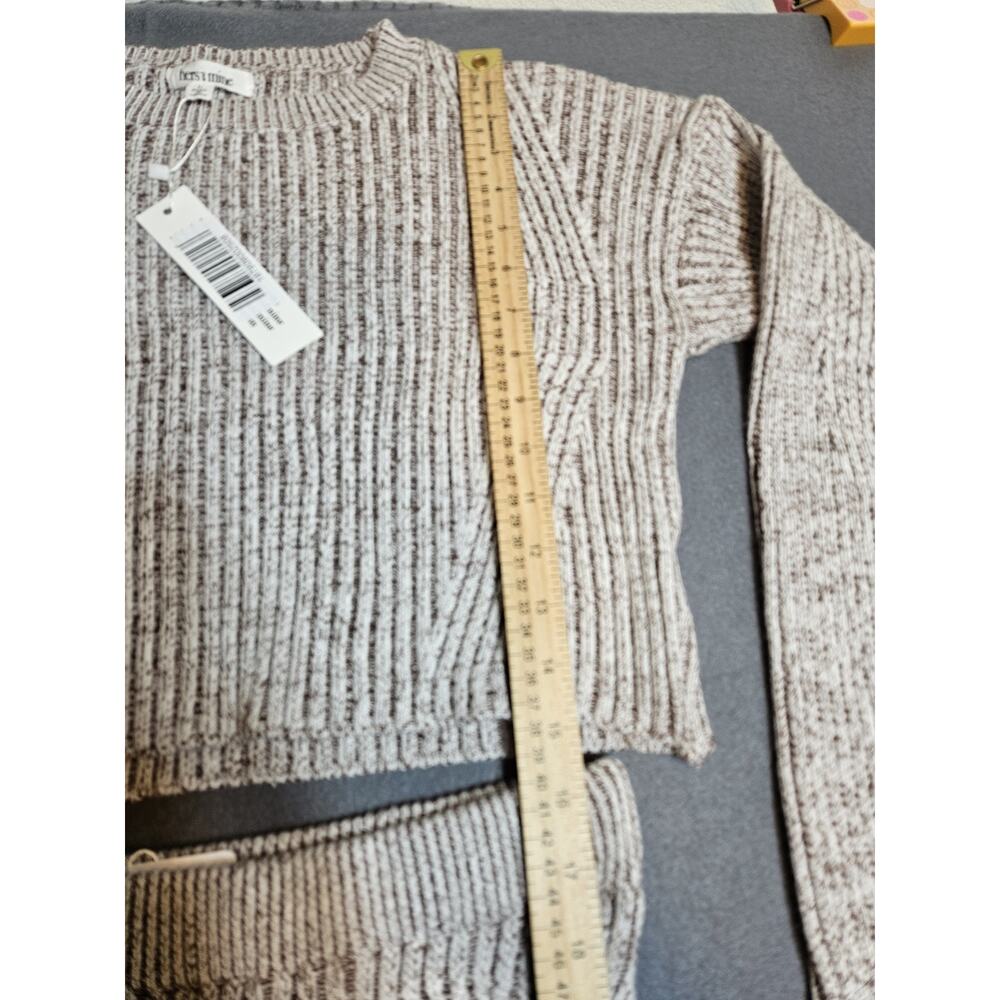 Hers And Mine Set Womens Large Beige Crop Top And Dress Set With Slit - Picture 5 of 11